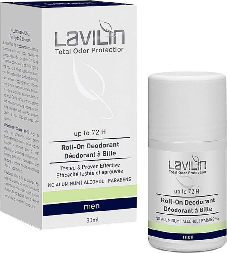 72 h Deodorant Roll-on For Men, 80 ml Deodorant