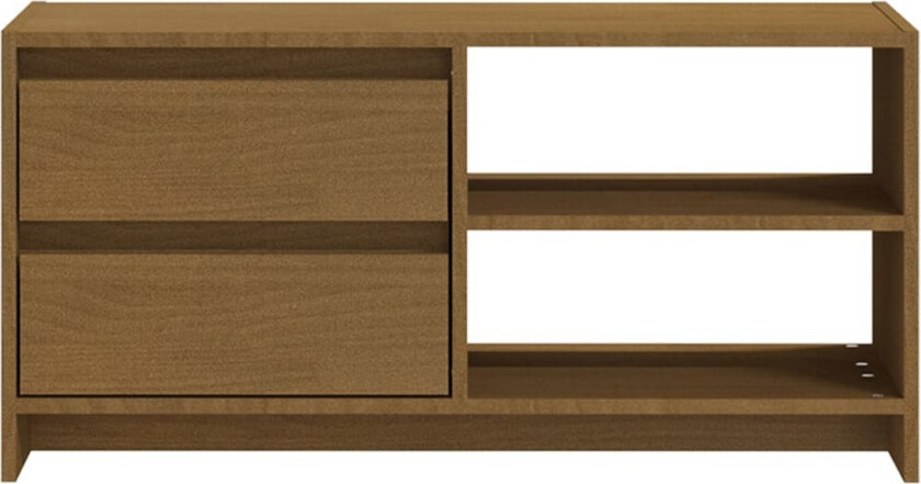 TV-benk 80x31x39 cm heltre furu honningbrun