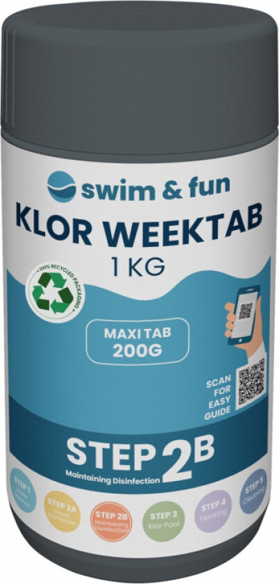 Klor Weektab Tabletter 200g - 1 Kg