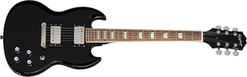 Power Players Sg Dark Matter Ebony W/gig Bag Cable Picks