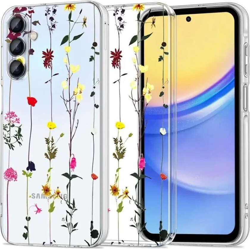 Samsung Galaxy A35 (5G) Tech-Protect Flexair+ Fleksibelt Plast Deksel - Garden Floral