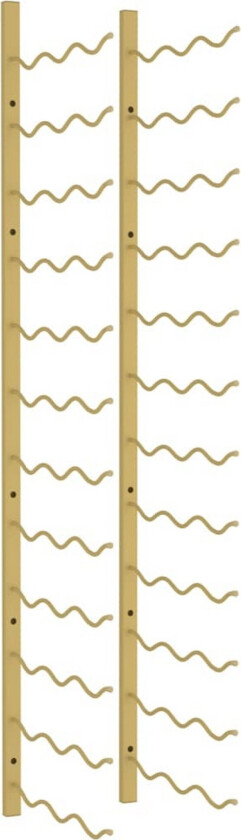 Veggmontert vinstativ for 36 flasker gull jern