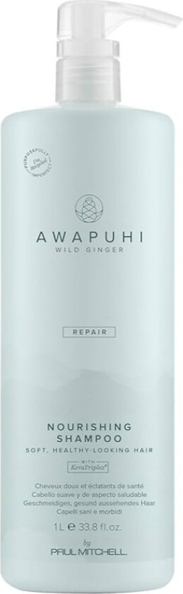 Awapuhi Wild Ginger Moisturizing Lather Shampoo - 1000 ml