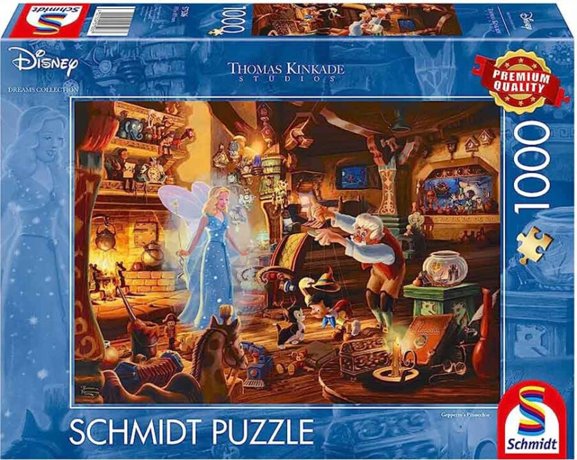 Schmidt Puslespill Schmidt 1000 WD Kinkade Pinocchio