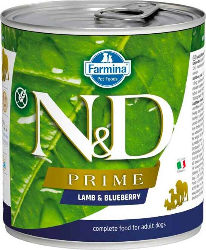 N&D Prime Lamb & Blueberry Våtfôr til hund 6 x 285 g