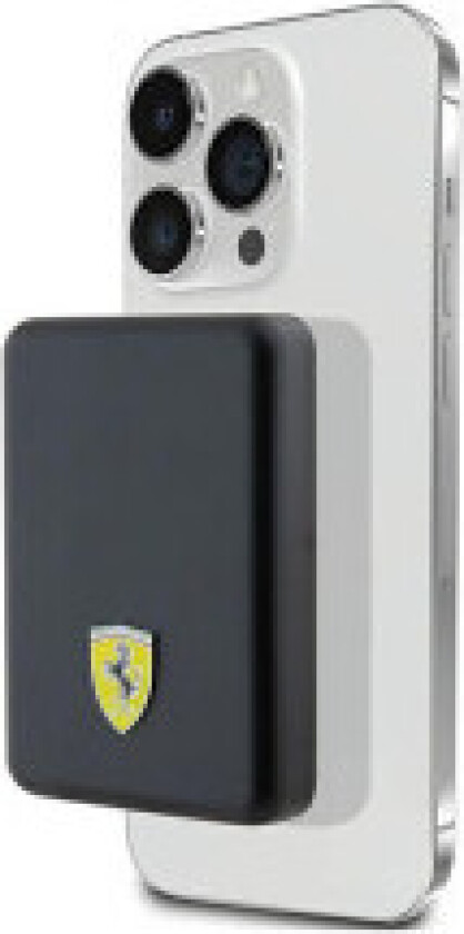 Ferrari metalllogo MagSafe - Induksjon Power Bank 5000 mAh 15W MagSafe (svart)