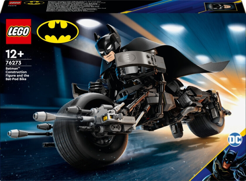 Super Heroes Byggbar Batman-figur og batpod-sykkelen 76273