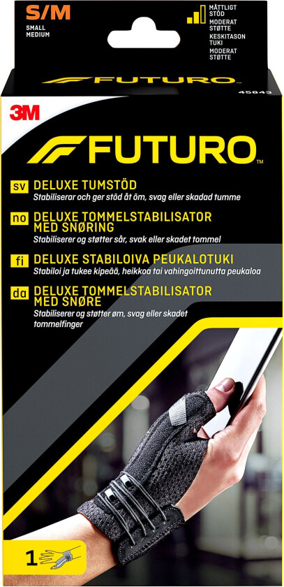 Bilde av Futuro Deluxe Tommel, sort, S/M, sort,1 stk.