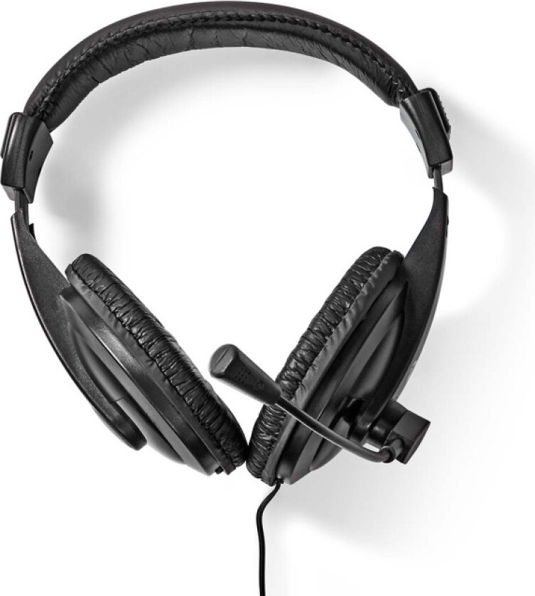 PC-hodesett Over-Ear Stereo 1x 3.5 mm / 2x 3.5 mm Fold-Away Mikrofon Sort