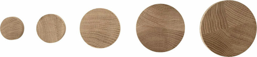 Knagger 5 stk. i sett - eik