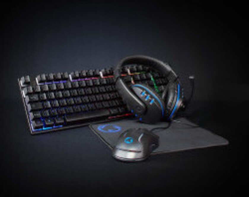 Gaming Combo Kit | 5-i-1 | Tastatur, headset, mus og musematte | Sort | AZERTY | FR Layout