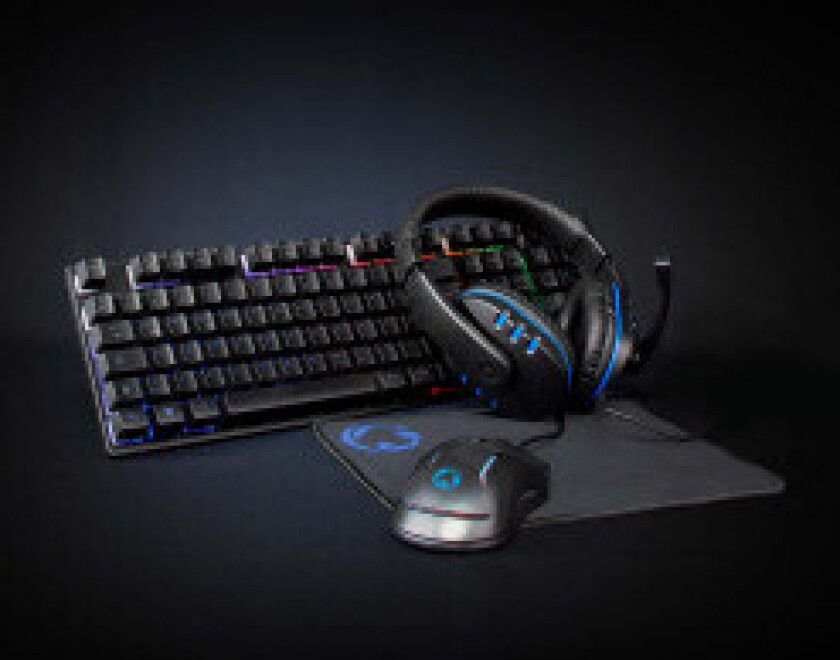 Gaming Combo Kit | 5-i-1 | Tastatur, headset, mus og musematte | Sort | QWERTZ | DE Layout