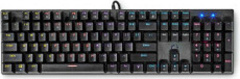 Wired Gaming Keyboard | USB Type-A | Mekaniske Nøkler | LED | QWERTY | USA Layout | USB-Strøm | Strømkabel lengde: 1.50 m | Gami