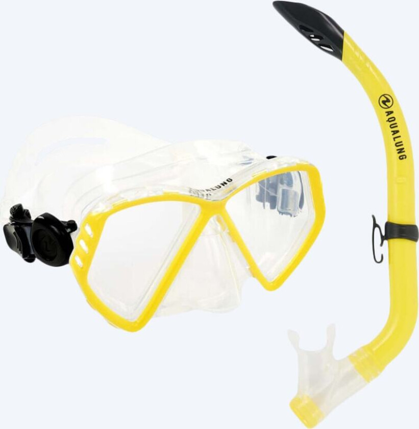 snorkelsett til barn (8-18) - Combo Cub - Klar/gul