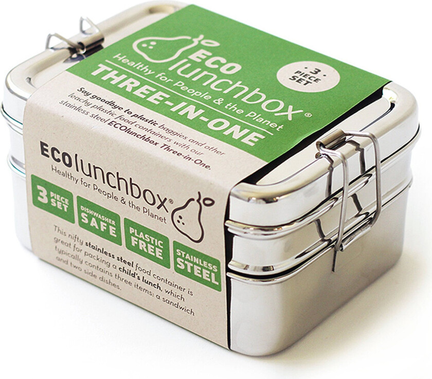 EcoLunchBox THREE-IN-ONE  ROSTFRITT STÅL