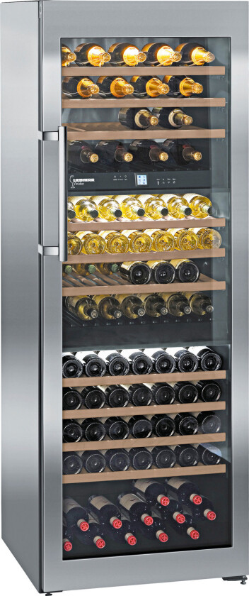 Bilde av Vinidor WTes 5872 - Vinkjøler - bredde: 70 cm - dybde: 74.2 cm - høyde: 192 cm - 496 liter - Klasse G - rustfritt stål