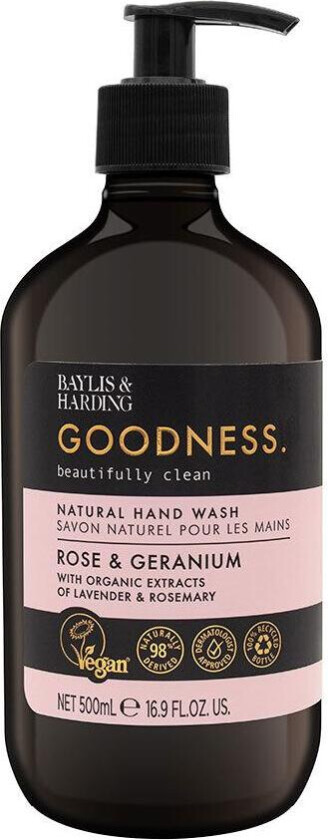 Goodness Rose & Geranium Hand Wash 500ml