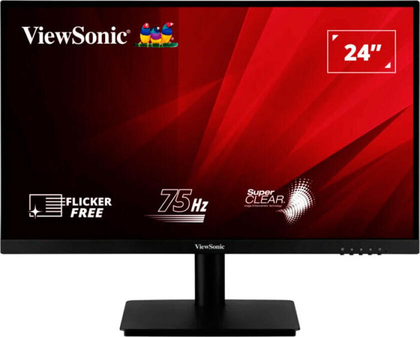 24" ViewSonic VA2406-H FHD - 4 ms - Skjerm
