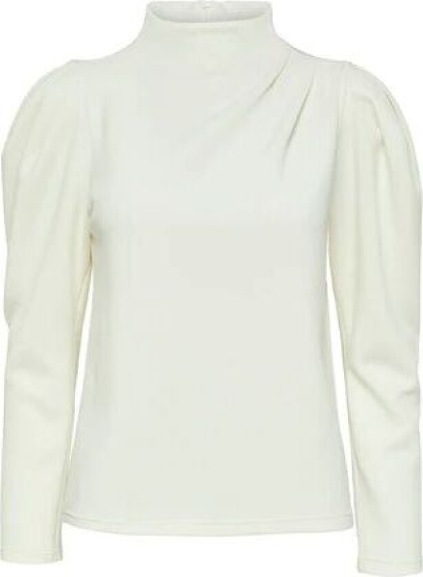 Fenja Ls T-Neck Top - Snow White S