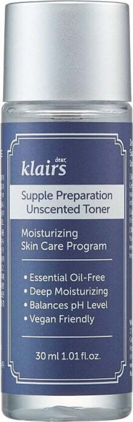 Supple Preparation Unscented Toner, 30 ml