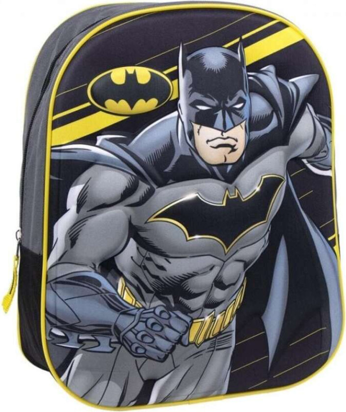 Batman Ryggsekk Skolesekk 3D Design 31x25x10cm
