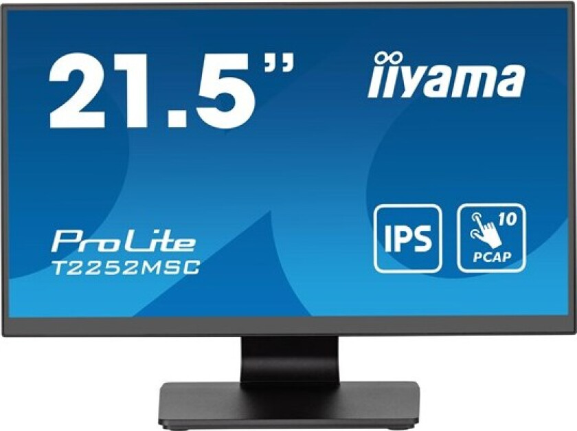 22" iiyama ProLite T2252MSC-B2 - LED monitor - Full HD (1080p) - 22" - 5 ms - Skjerm