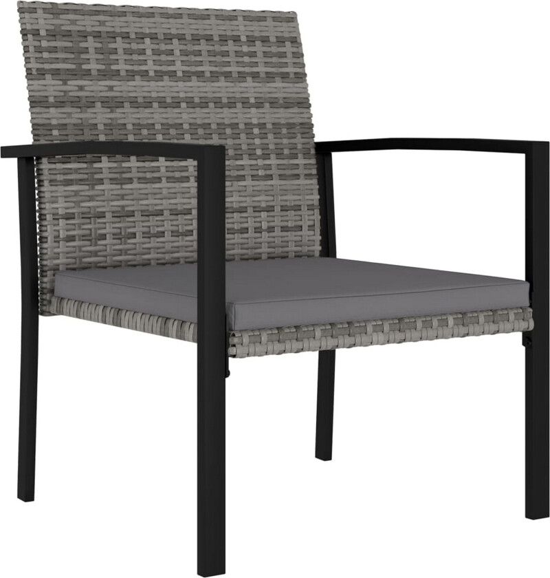 Hagestoler 4 stk polyrotting grå