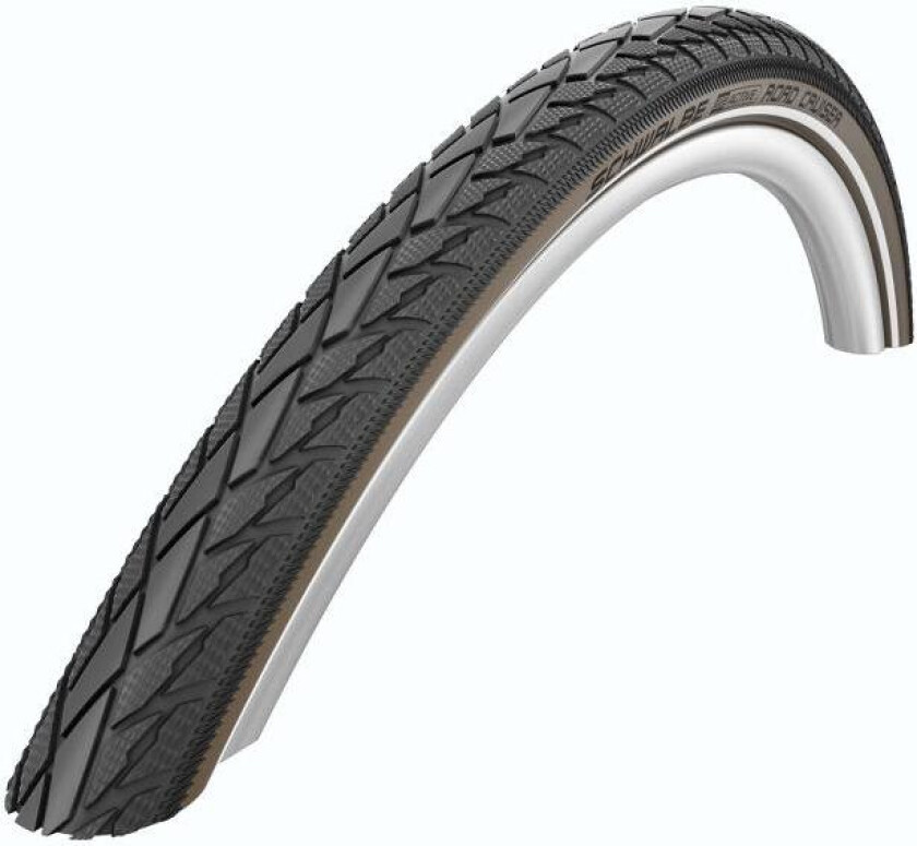 SCHWALBE Road Cruiser Non folding tire (42-622) Black/Brown, Green, K-Guard, PSI max:85 PSI, Yes, Weight:705 g