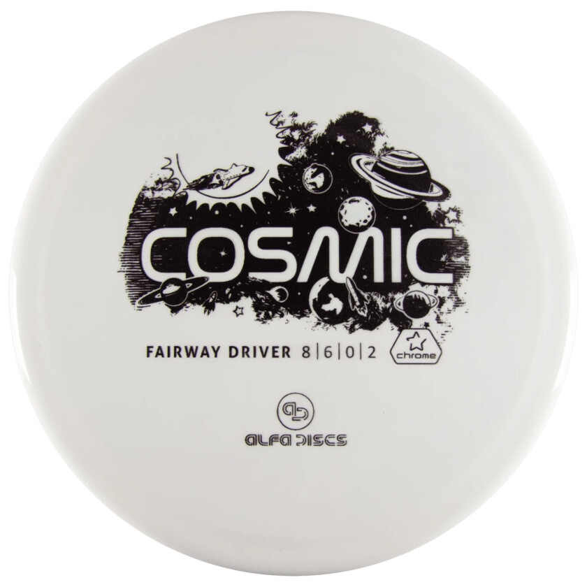 Chrome Line Driver Cosmic, driver frisbeegolf White