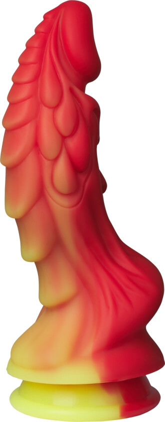 Red Dragon Silikon Dildo med sugekopp 22 cm - Rød