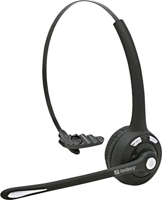 Bluetooth Kontorhodesett med Mikrofon - Svart