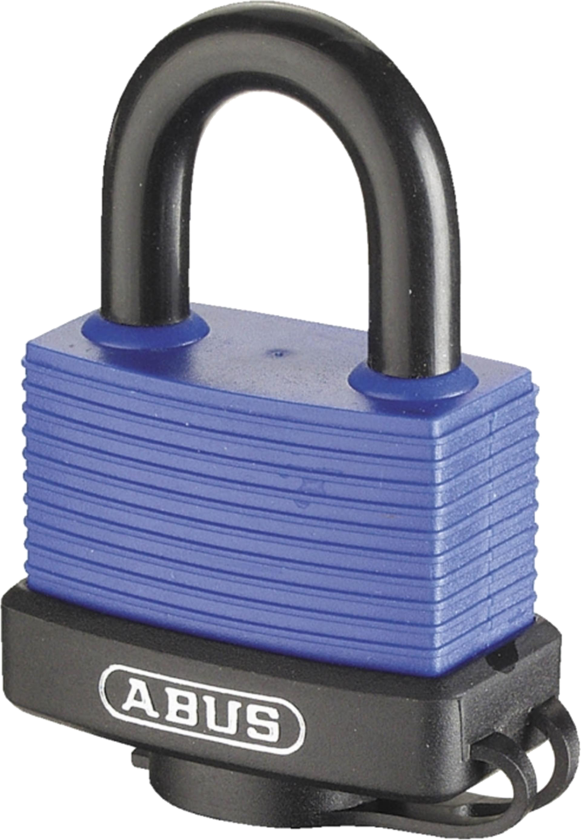 70IB/50, Tradisjonell, Nøkkellås, Svart, Blå, Messing, Messing, U-formet