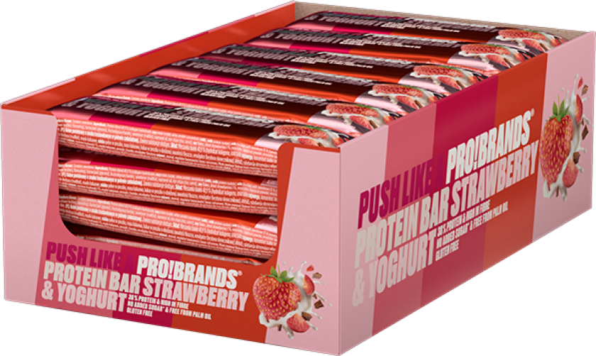 PROTEIN BAR STRAWBERRY & YOGHURT, proteinbar STRAWBERRY