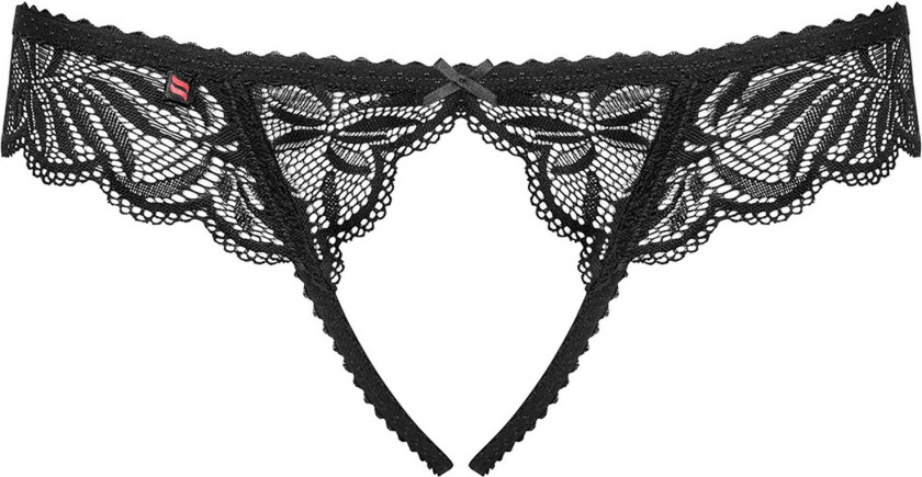 Contica g-streng med fransk åpning - Svart - L/XL