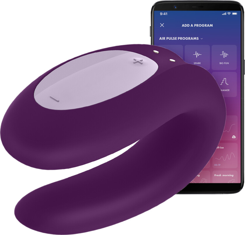 Double Joy App-styrt Parvibrator     - Lilla