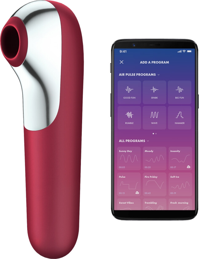 Dual Love Klitorisstimulator      - Rød