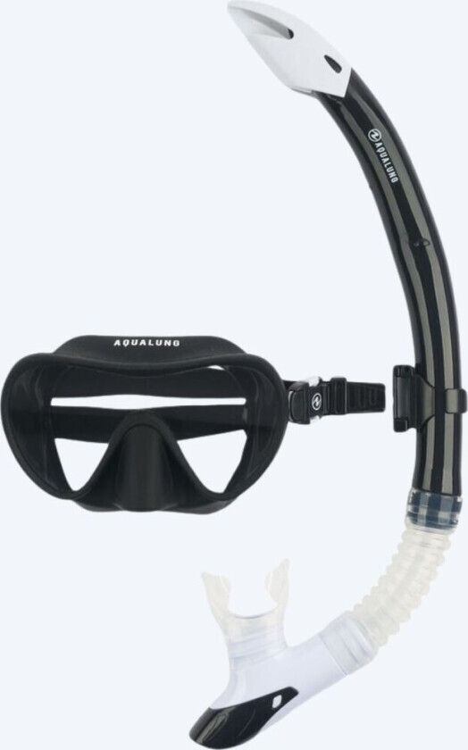 Combo snorkelsett til voksne - Nabul - Svart/hvit