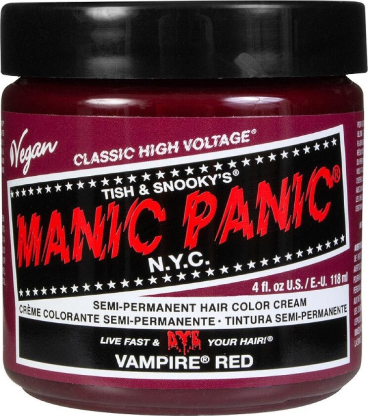 Semi-Permanent Hair Color Cream Vampire Red