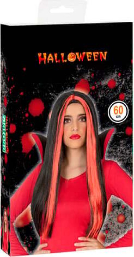 Parykk til Halloween Rød
