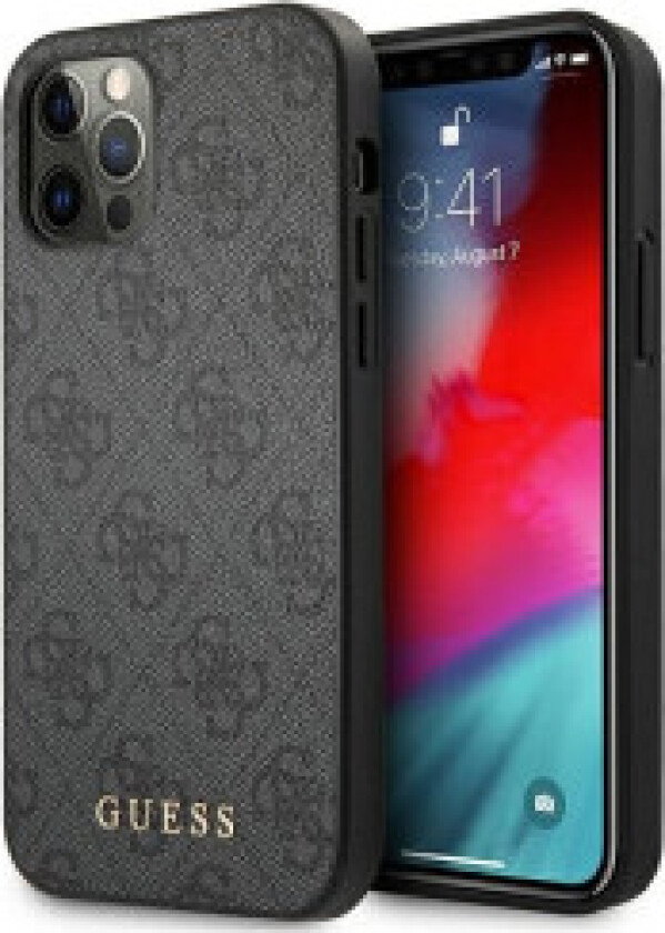 Guess GUHCP12MG4GFGR iPhone 12/12 Pro 6.1 "gray/gray hard case 4G Metal Gold Logo