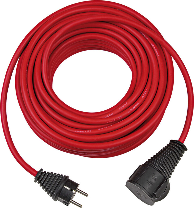Outdoor Skjøteledning - 10m (Neopren) Rød