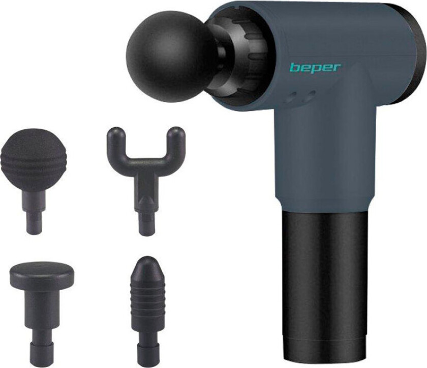Beper massasjepistol m/tilbehør (2000mAh)