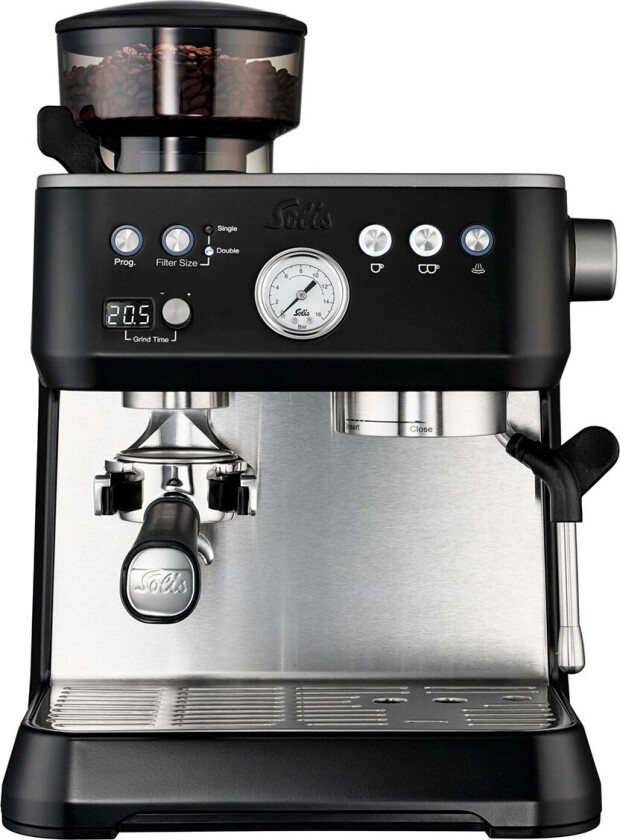 Solis Grind & Infuse Perfetta Espressomaskin 1640W (2,6 liter/16 bar) Svart