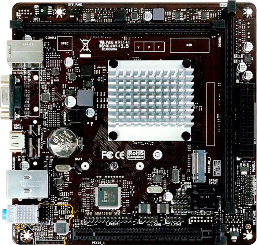 Biostar J4125NHU hovedkort, LGA 4125, DDR4 Mini-ITX