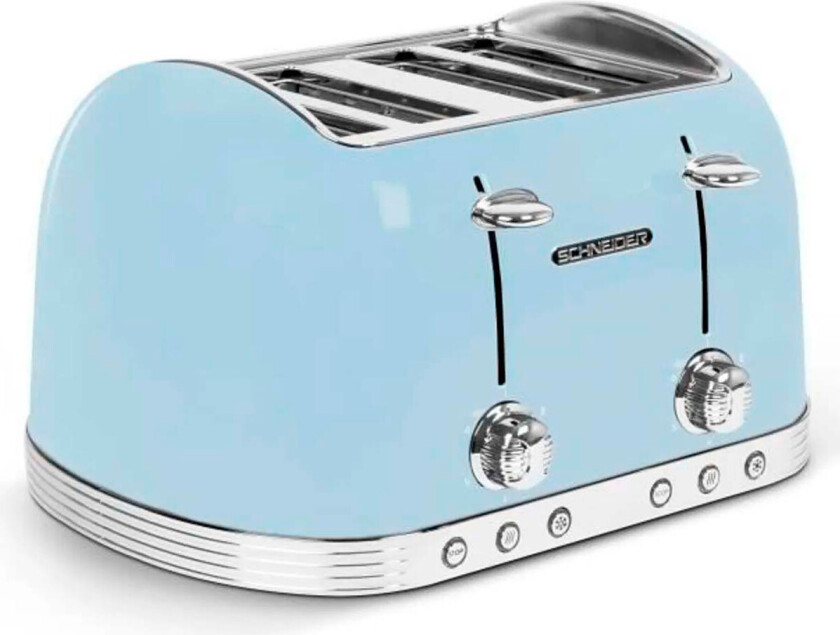 Schneider SCTO4BL Retro Brødrister 1630W (4 skiver) Blå
