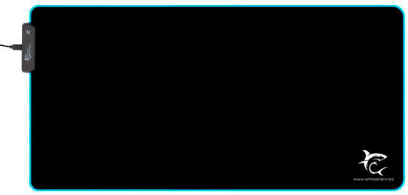 White Shark MP-1861 Musematte m/LED (80x35cm) Svart