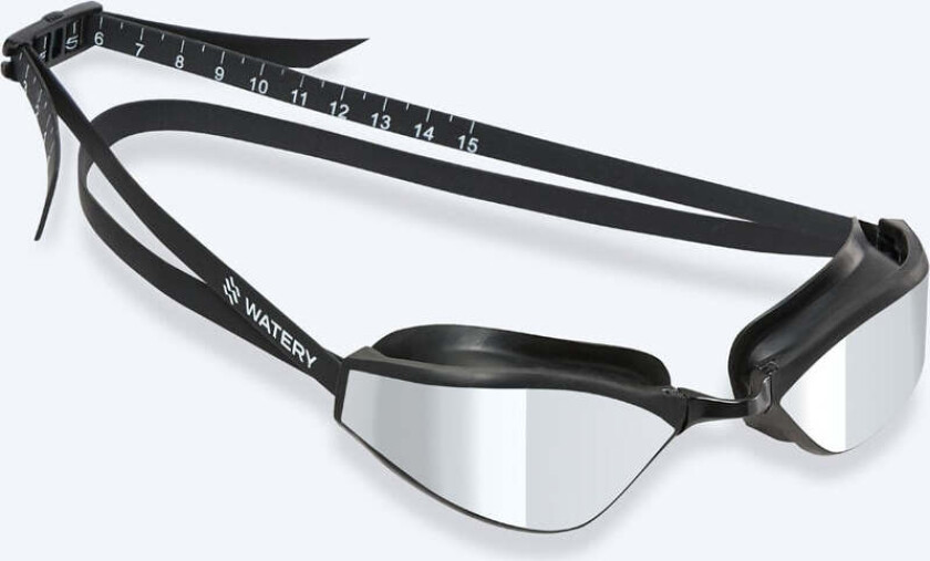 Elite svømmebriller - Storm Racer Mirror - Svart/sølv