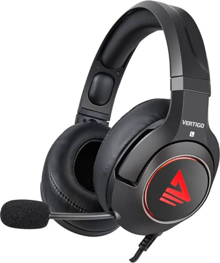 SAVIO VERTIGO - Gaming - hodesett - 7,1-kanals - full størrelse - kablet - USB - svart, rød