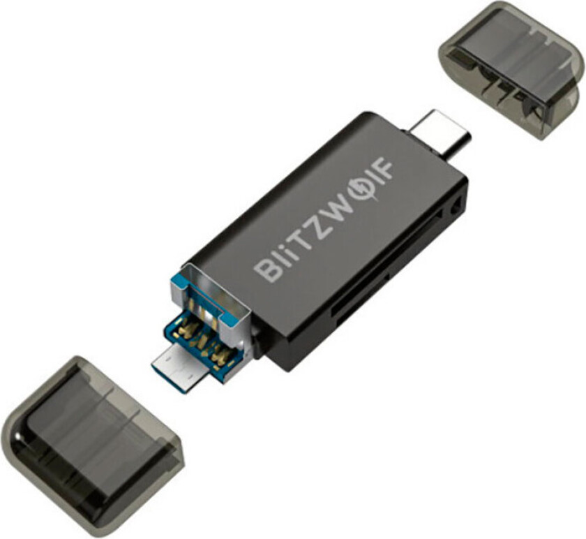 Blitzwolf BW-CR1 USB-C/USB-A-kortleser (SD-kort)