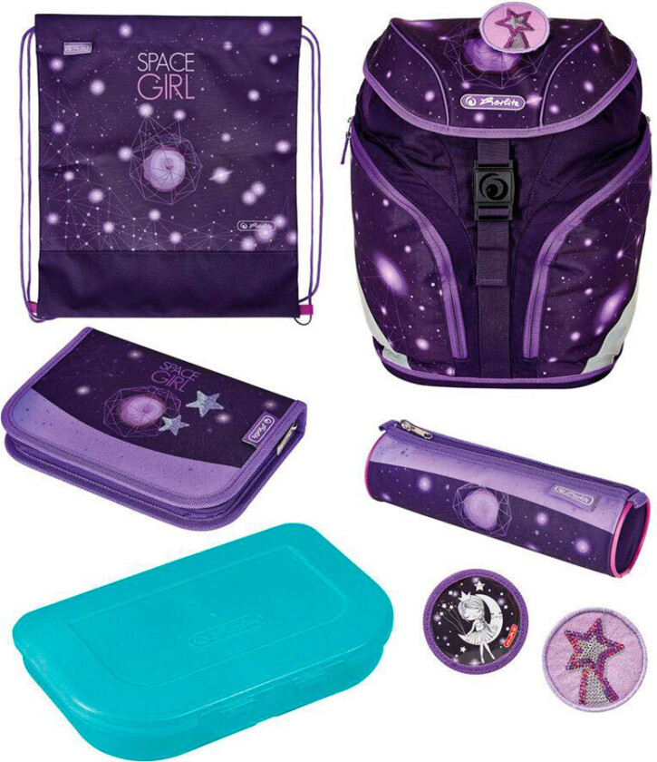 Herlitz SoftLight Plus skolesekk m/tilbehør - 16 liter (Space Girl)